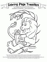 Your child will love coloring his favorite zoo animals. Dulemba Coloring Page Tuesday The Lion And The Mouse Coloring Home