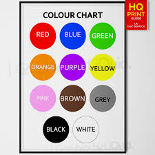 details about the colour chart education kids children wall chart poster a4 a3 a2 a1