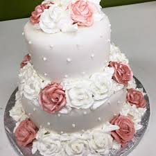 White and pink rose bouquet on white background. Rose Gold Flowers Wedding Cake Gourmet Desserts Nj Local Bakery