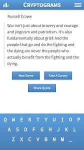 Enjoy cryptograms, a free puzzle game from razzle puzzles where the goal is to decode famous quotes! Play Cryptograms Free Online Listadventure