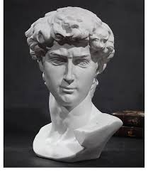 Amazon.de: Palmetto Housewares David Kopf Statue Replik aus  Hartplastikharz, Weiß, 15,2 x 10,2 x 7,6 cm, halbe Statue Nachbildung David