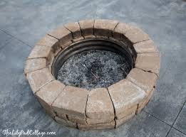 I used polished stones and pea gravel. Diy Fire Pit Table Top The Lilypad Cottage