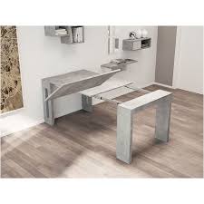 Estuary Faux Concrete Expandable Contemporary Console Table Dining Table Dining Table Small Space Extendable Dining Table Dining Table In Kitchen
