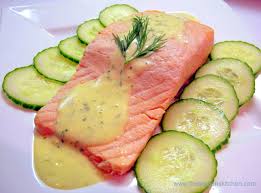 Dragon S Kitchen Poached Salmon With Mousseline Sauce Poached Salmon Seafood Recipes Recipes