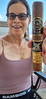 Enjoying a large ring gauge cigar