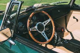 Interior Shot Of Vintage Car Vintage Cars Steering Wheel Wheel