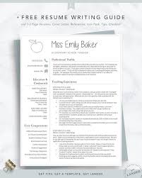 Teacher Resume Template For Word Pages Apple Resume Etsy In 2020 Teacher Resume Template Teacher Resume Teaching Resume