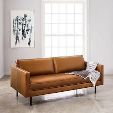 Our Axel Leather Sofa Features The Highest Quality Aniline Dyed Leather On A Simple Industrial Form With Bench Cush Furniture Sofa Furniture Contemporary Sofa