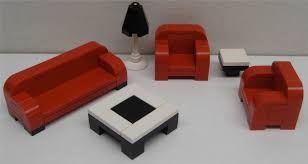 The lego features finished sides & is fully modular. Lego Custom Furniture Couch 2 Chairs 2 Tables Lamp City Town House Living Room Lego Furniture Lego Design Lego Decorations