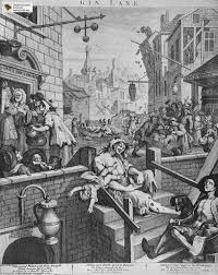 Hogarth created beer street and gin lane in order to add some punchy visual rhetoric to the same campaign. Gin Spur 1750 Von William Hogarth 1697 1764 United Kingdom Museumsqualitat Prints William Hogarth
