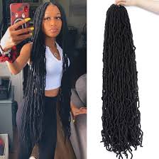 A blunt cut can create the appearance of fullness when styled straight. Buy New Soft Locs Crochet Hair Super Long 36inch Goodness Faux Locs Crochet Braid Pre Looped Synthetic Curly Wavebraiding Hair 36inch 1b 1pack Online In Canada B08mdrpj95