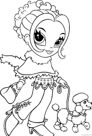 Cute lisa frank coloring pages (image info: Lisa Frank Coloring Pages Walking With Dog Coloring4free Coloring4free Com