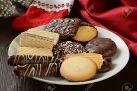 It is never too late to order online, find best collection of delicious xmas sugar cookies arrangement ready for delivery. A Plate Of Assorted Gourmet Christmas Cookies And Wafers Stock Photo Picture And Royalty Free Image Image 34112889