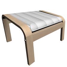 Poang Footstool Birch Veneer Alme Natural Design And Decorate Your Room In 3d