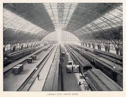 Prr Terminal Train Shed Jersey City Circa 1897 In 2020 Jersey City Pennsylvania Railroad City