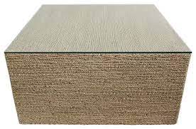 It does not have a glass top. Square Seagrass Rope Coffee Table Beach Style Coffee Tables By Design Mix Furniture Houzz