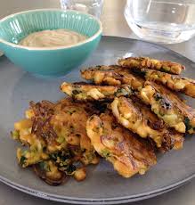 Vegan Cauliflower Leek Kale Fritters