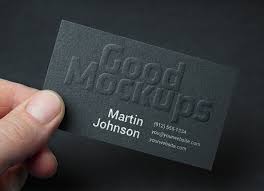Download Free Embossed Business Card Logo Mockup Psd Good Mockups