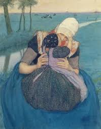 Image result for feeding baby by mother's milk   painting