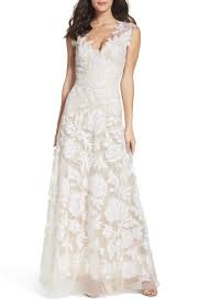 Tadashi Shoji Lace A Line Gown Nordstrom Long Sleeve Wedding Gowns Wedding Gowns With Sleeves Affordable Wedding Dresses