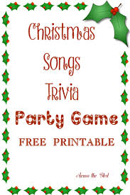 Elizabeth lavis 6 min quiz most of us played as. Christmas Song Trivia Party Game Across The Blvd