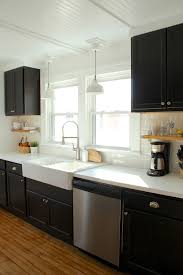 Modern farmhouse ben moore wrought iron painted cabinets with. Benjamin Moore Black Kitchen Cabinet Colors Petite Modern Life