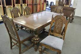 1920 S Jacobean Style Hand Carved In Chicago 8 Peice Dinnig Room Set Dinning Room Sets Antique Dining Tables Room Set
