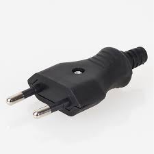 Alle eurostecker steckdosen im überblick. Eurostecker Europa Flachstecker Schwarz 250v 2a Mit Schraubkontakte 2 25