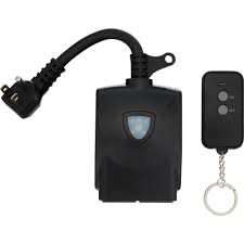 Westek Outdoor Plug In Receiver Kit With Wireless Remote Keychain Fob Dual Outlet Black Remote Battery Operated Lights Electronic Recycling