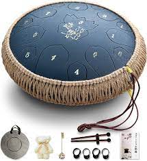 Amazon.com: Steel Tongue Drum - YUKYOU 15 Notes 13 Inches - Percussion  Instruments - Hand Pan Drum with Music Book, Drum Mallets and Carry Bag, D  Major : Musical Instruments
