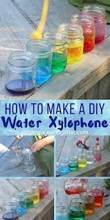 This Diy Rainbow Water Xylophone Experiment Combines Science Math Art And M Music Activities For Kids Science Activities For Kids Kitchen Science Experiments