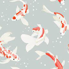 Make your decor pop with lavish curtains that reflect your unique style from spoonflower’s marketplace of over one million designs. Seamless Downloadable Pattern Koi Fish Art Paper Etsy Koi Fish Seamless Wallpaper Koi Fish Designs