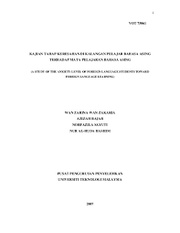 Manual diagnostik dan statistik gangguan mental. Pdf A Study On Anxiety Level Of Foreign Language Students Toward Foreign Language Learning Azizah Rajab And Nur Al Huda Hashim Academia Edu