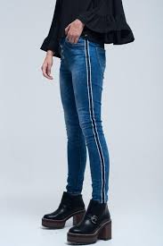 Black And White Striped Jeans Womens Side Stripe Skinny Jeans Striped Jeans Skinny Jeans Fashion