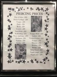 Tarpon springs, fl 34689 best of 2021 1 year in business. New Updated Piercing Price List Is Up In The Original Dr Feelgood Tattoo Bold Ray Paul And Lee Facebook