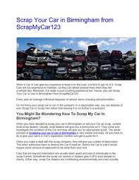 Wondering what are current scrap car prices? Scrap My Car For Cash Birmingham Scrap My Van Birmingham Scrap Car Prices By Scrap My Car 123 Issuu