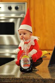 Dad Turns His 4 Month Old Son Into The Most Adorable Elf On The Shelf Christmas Baby Pictures Baby Christmas Photos 4 Month Old Baby