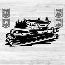 Download Pontoon Boat Clipart Svg File Lake Boat Svg Boat Clipart River Boat Svg Pontoo Boat Vector Lake Boat Digital Illustration