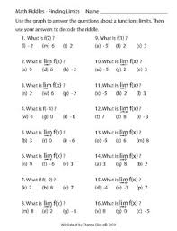 Count on us for math riddles for kids and adults! Math Riddle Calculus Using A Graph To Find Limits Fun Math
