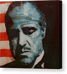 The Godfather-Brando Canvas Print by Paul Lovering
