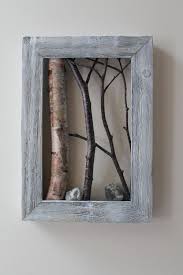White Birch Bark Wall Hanging Framed Tree Branch Cottage Etsy Twig Art Wall Hanging Designs Tree Bark Crafts