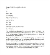Sample Retail Cover Letter Template Download Free Documents Fashion Internship Pinterest