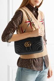 Gucci Gg Marmont 2 0 Small Quilted Leather Shoulder Bag Net A Porter Com Leather Shoulder Bag Quilted Leather Bags