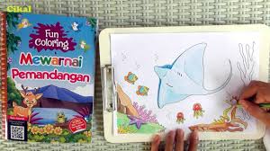 Misalnya warna biru untuk langir dan air, kuning untuk. Mewarnai Pemandangan Laut Dengan Pensil Warna Youtube