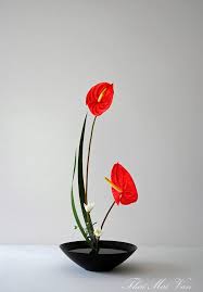 Anthurium Ikebana Flower Arrangement Flower Arrangements Simple Modern Flower Arrangements