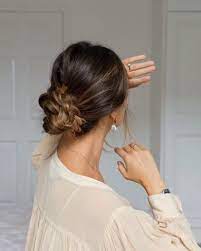 2 464 Likes 80 Comments Masha Masha Theone On Instagram Low Messy Bun Hair Tutorial In Few Easy Steps Short Thin Hair Easy Hair Updos Hair Inspo Color