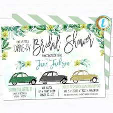 Drive By Bridal Shower Parade Invitation Diy Editable Template In 2020 Wedding Party Invites Bridal Party Invitations Bridal Shower Party Invitations