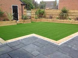 Fake Grass Can Look Great Too Back Garden Design Garden Paving Small Garden Design
