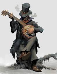 Voodoo Bard Banjo Male Man African American Fantasy D D Pathfinder Dnd Cigar Character Art Fantasy Character Design Dungeons And Dragons Characters
