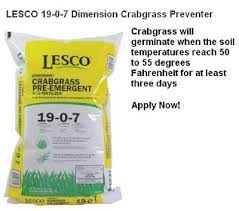 Watch the video explanation about when to apply crabgrass preventer online, article, story, explanation, suggestion, youtube. Lesco Crab Grass Preventor Dimension Gelinas Waste Recycle Landscape